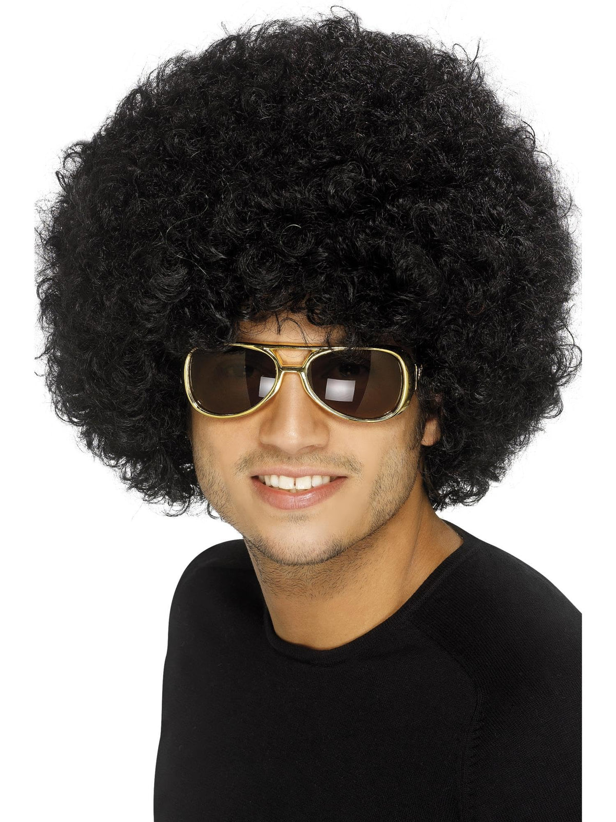 Smiffys 70S Funky Black Afro Wig - One Size Polyester Costume Accessory