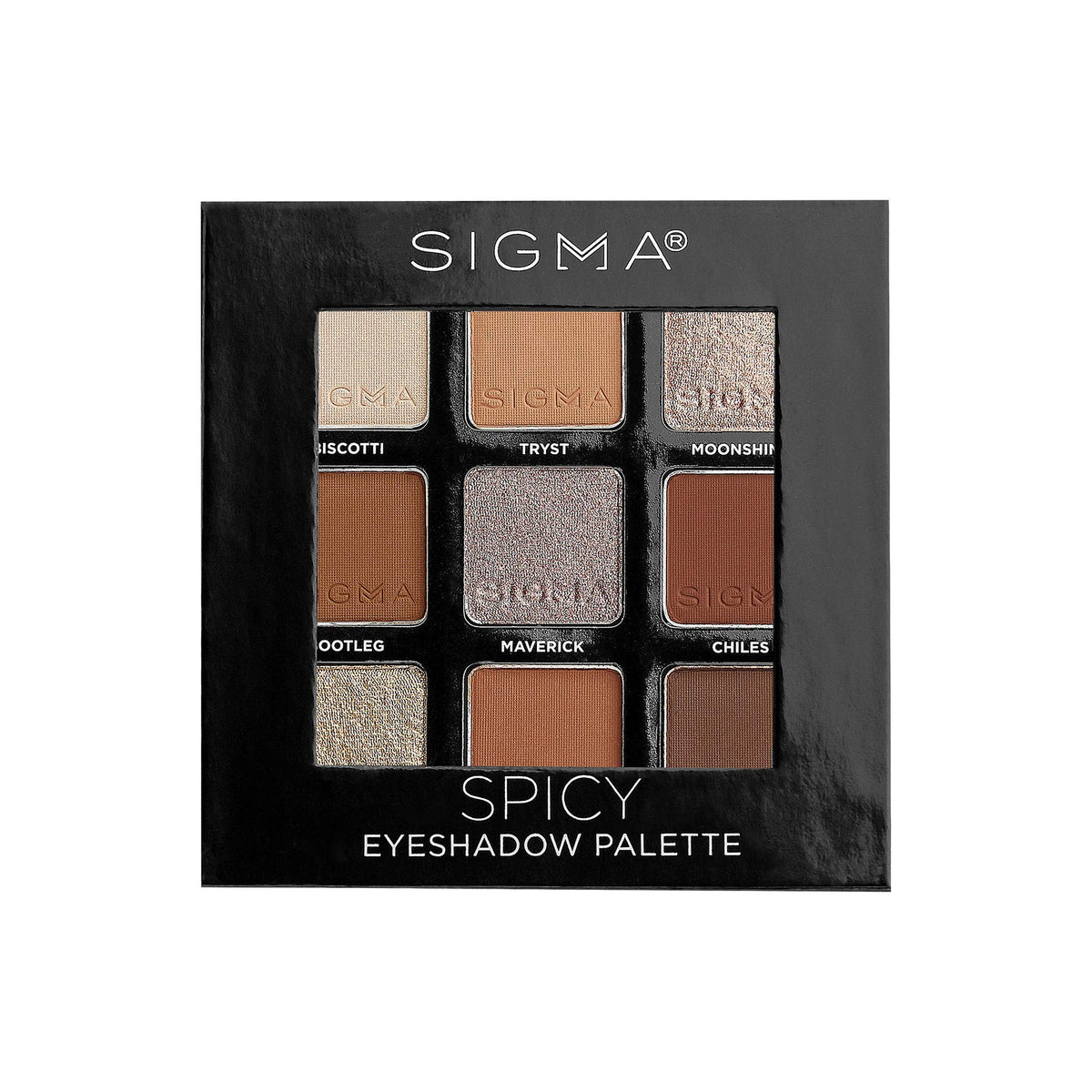 Sigma Beauty Spicy Eyeshadow Palette - 9 Bold Shades, Matte & Shimmer, Vegan Clean Makeup