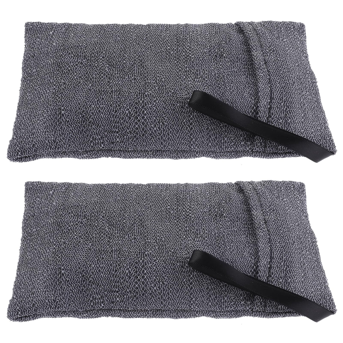 Wllhyf Exfoliating Soap Bag - 2Pcs Mesh Lather Pouch For Shower And Bath - Grey