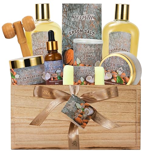 Lovestee Valentine'S Day Spa Gift Set For Women - 10 Pc Bubble Bath, Epsom Salt, Candle, Scrub