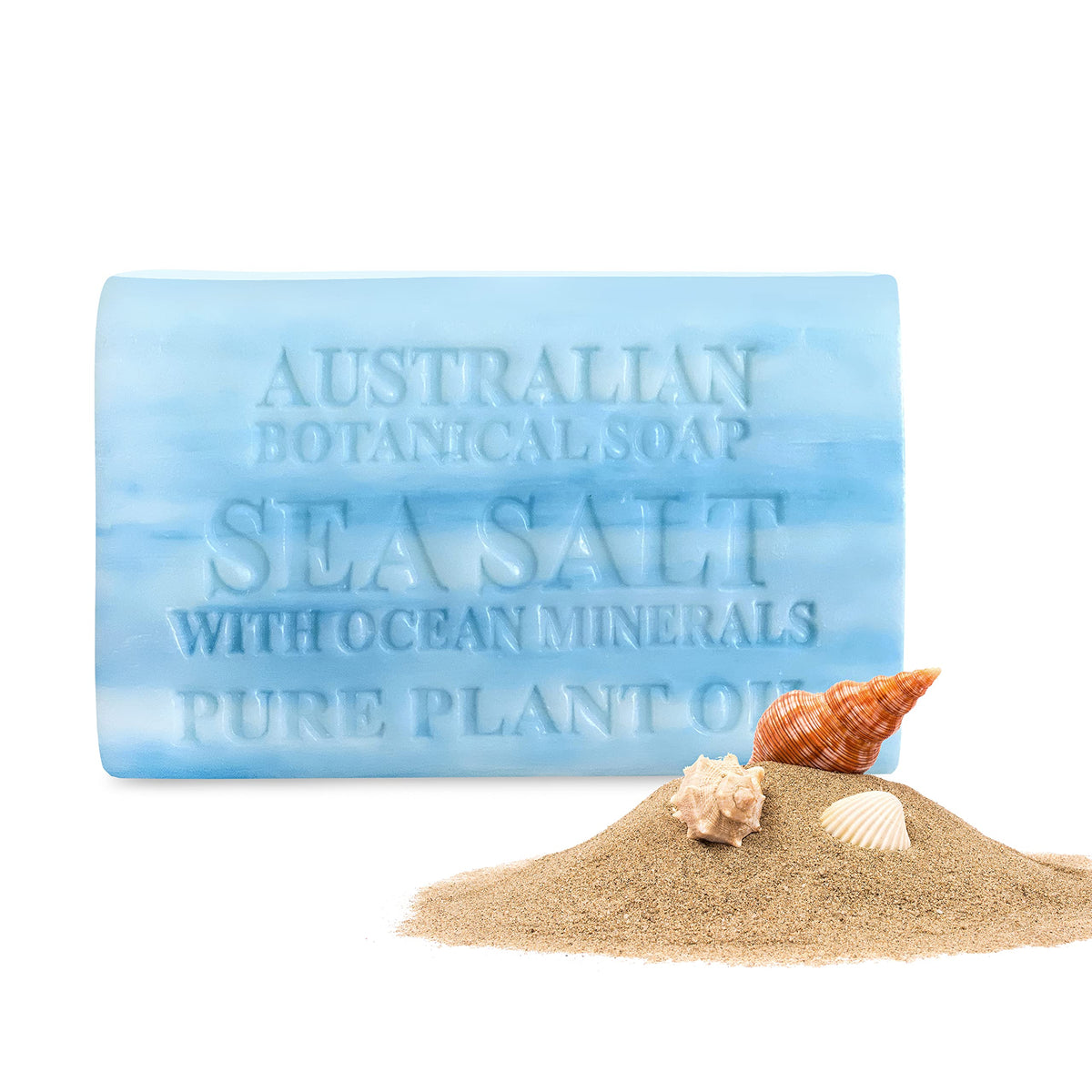 Australian Botanical Soap Sea Salt Bar, 6.6 oz - Natural, Shea Butter, All Skin Types