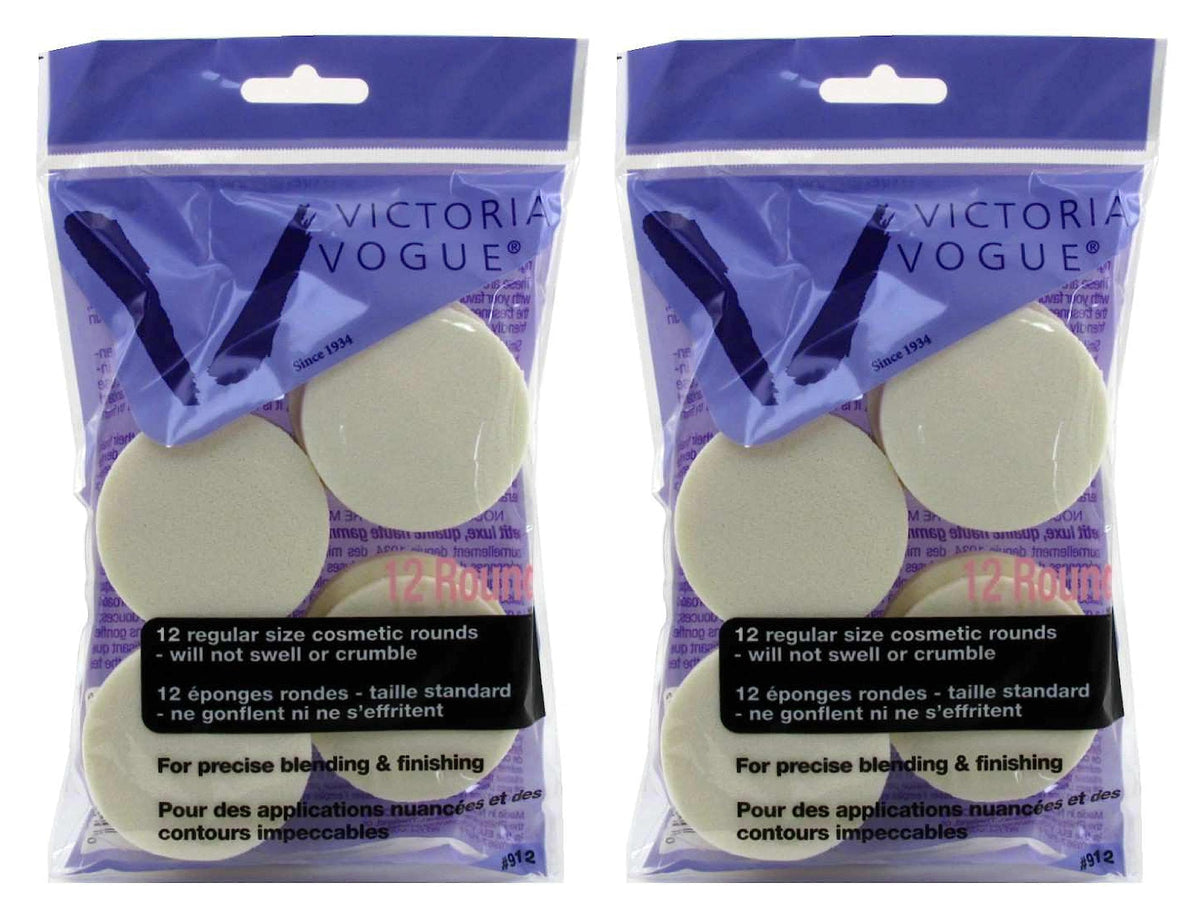 Victoria'S Secret Victoria Vogue Cosmetic Rounds 12S Regular Size - 2 Pack, Rubber Material