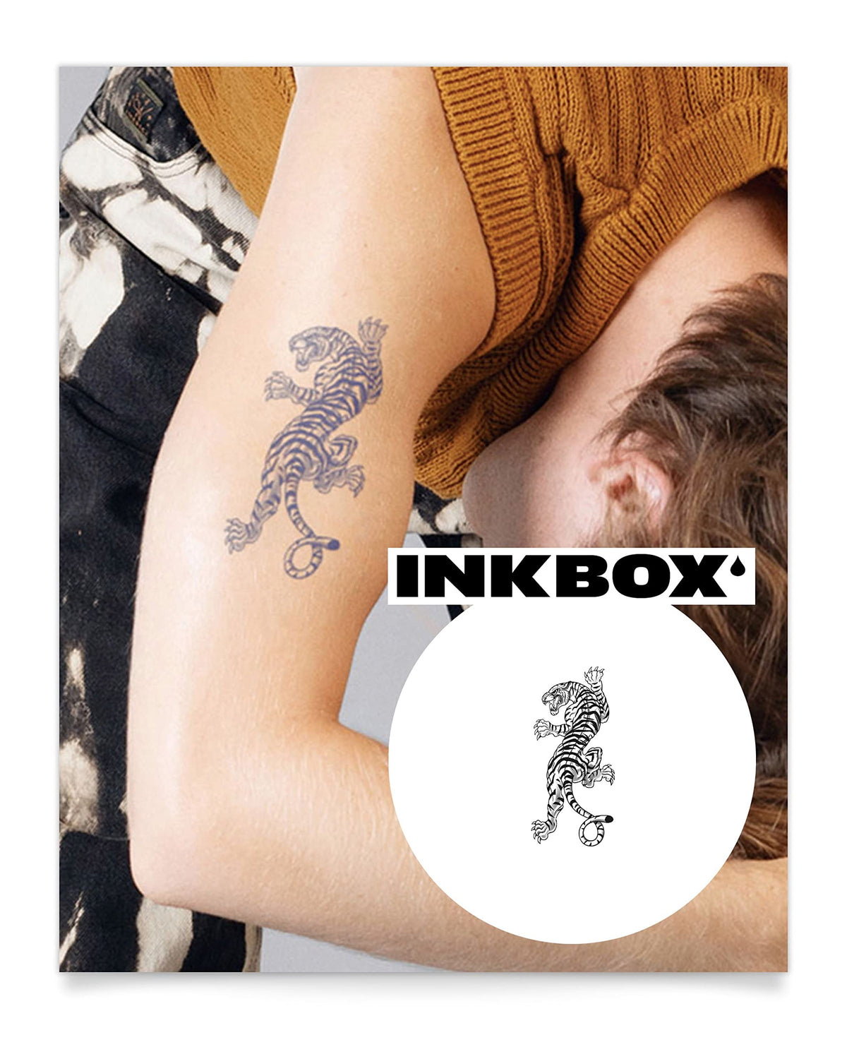 Inkbox Semi-Permanent Temporary Tattoo, Water-Resistant, Crawl, 5X2 In, Lasts 1-2 Weeks