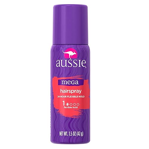 Aussie Mega Hairspray, 1.5 Fl Oz - Strong Hold Hair Spray For All-Day Style And Shine