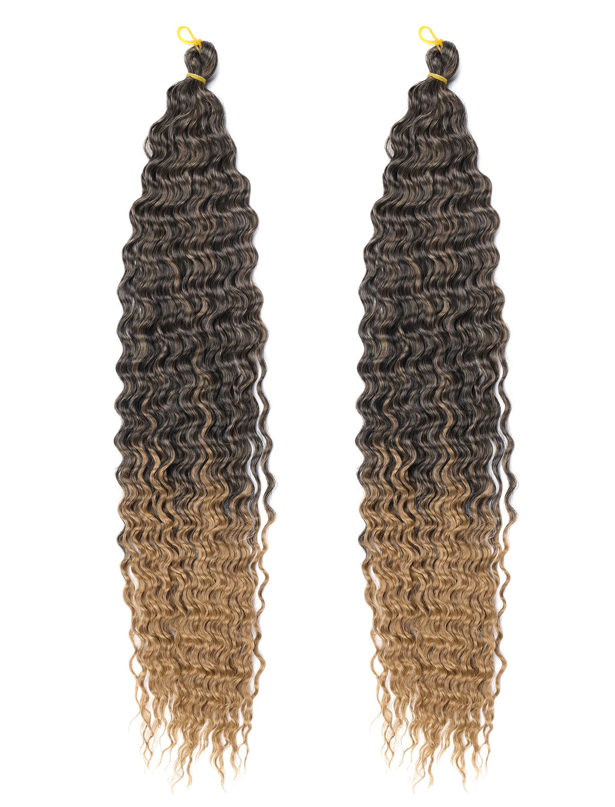 Batisi 18&quot; Water Wave Crochet Hair - 2 Packs Curly Braiding Hair #1Bt27 For Boho Styles