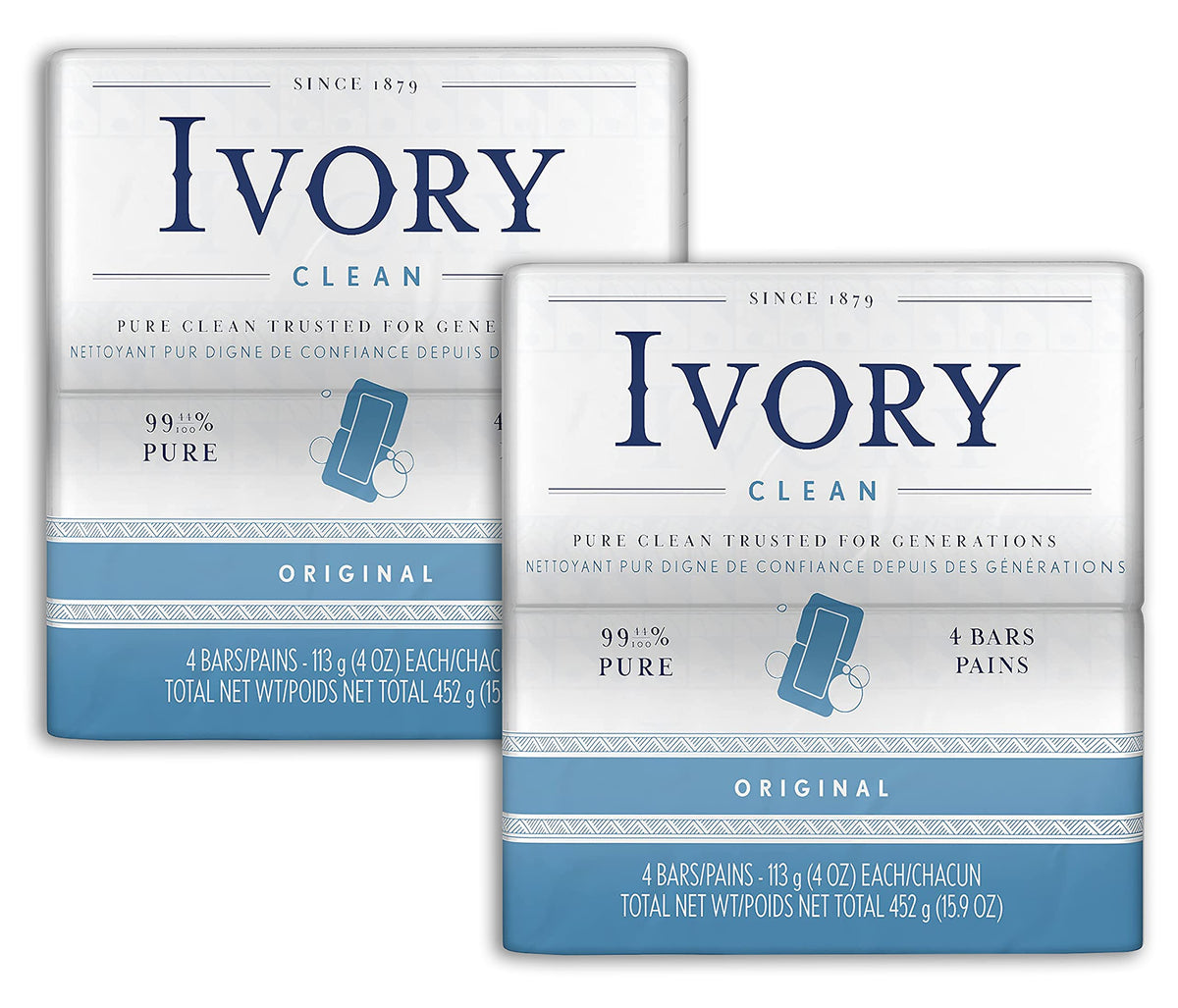 Ivory Soap Bars Original - 4 ea., Pack of 2