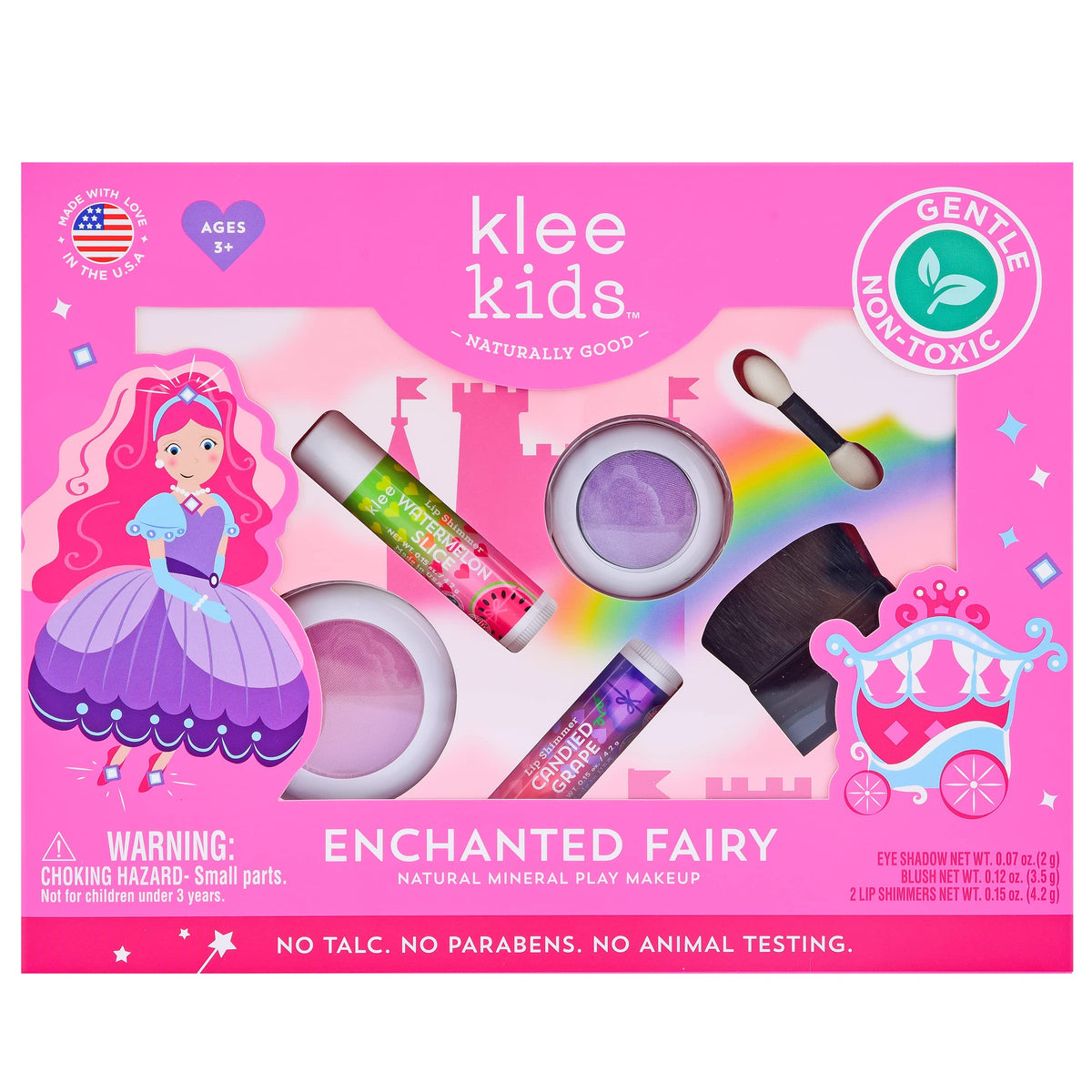 Klee Naturals Enchanted Fairy 4 Pc Kids Makeup Kit With Compacts - Mineral & Plastic