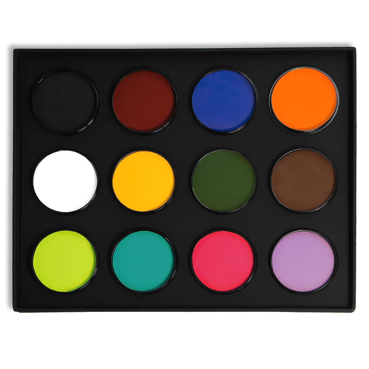 Mehron Paradise Makeup Aq Propalette - 12 Brown Colors, 1 Count, Professional Quality