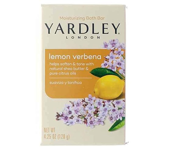 Yardley Lemon Verbena Moisturizing Bar With Shea Butter & Citrus Oil, 4.25 Oz (Pack Of 4)