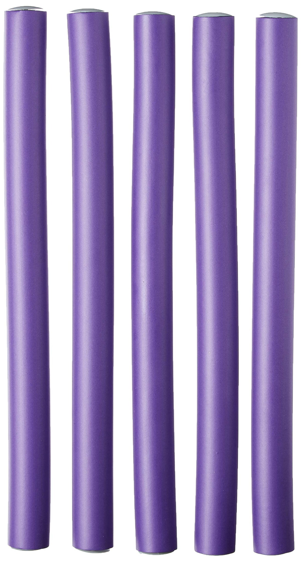 Donna Collection 10 Soft Twist Rollers, Purple - 5 Count, Ideal Hair Styling Tool