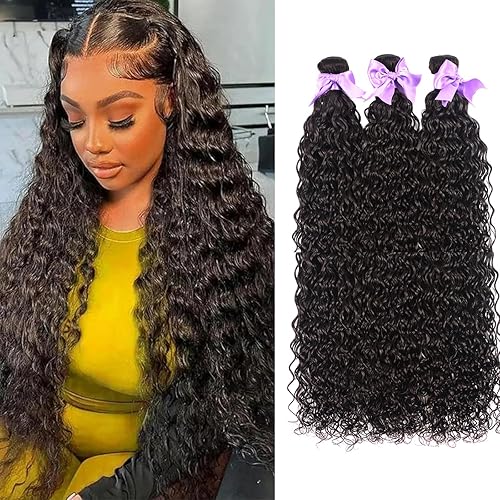 Aatifa 9A Brazilian Virgin Hair Water Wave Bundles 10/12/14 Inch - 100% Unprocessed