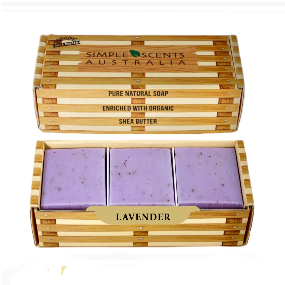 Simple Scents Australia Lavender Scented Soap Bars, 6 Pack, 3.5Oz Moisturizing Shea Butter