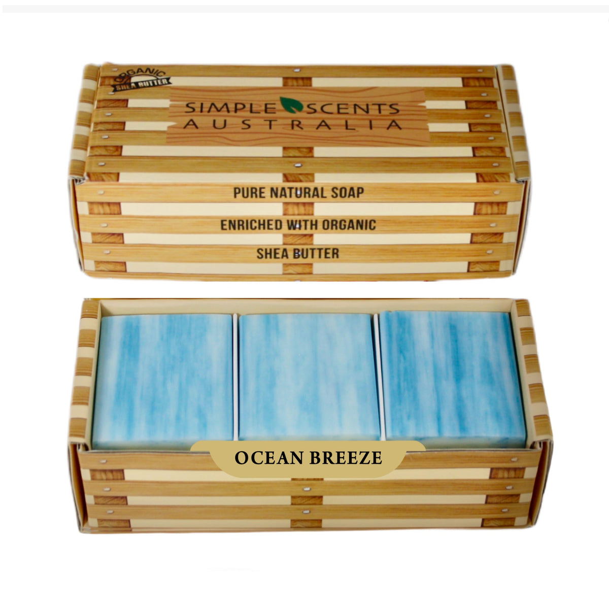 Ocean Breeze Natural Soap Bars By Simple Scents - 6 Pack, 3.5Oz Moisturizing Shea Butter Soap