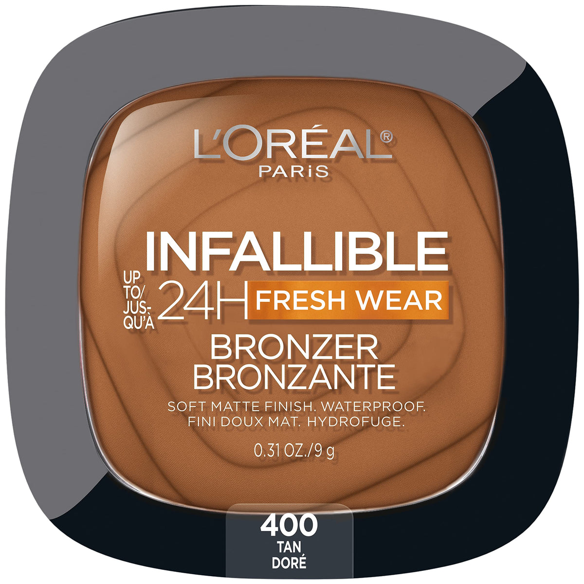 L'Oréal Paris Infallible 24H Matte Bronzer, Waterproof, Tan, 0.31 Oz - Longwear Makeup