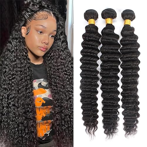 ROYAL IMPRESSION 12A Deep Wave Human Hair Bundles 16&quot; 18&quot; 20&quot; Pineapple Color 300