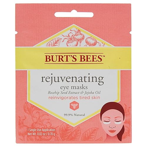 Burt'S Bees Rejuvenating Eye Mask, Single Use, 6 Count - Hydrating & Refreshing Care