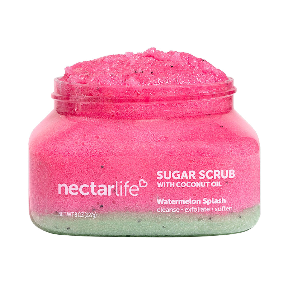 Nectar Bath Treats Watermelon Sugar Scrub - Exfoliating Body & Pre-Shave Scrub, 8 Oz