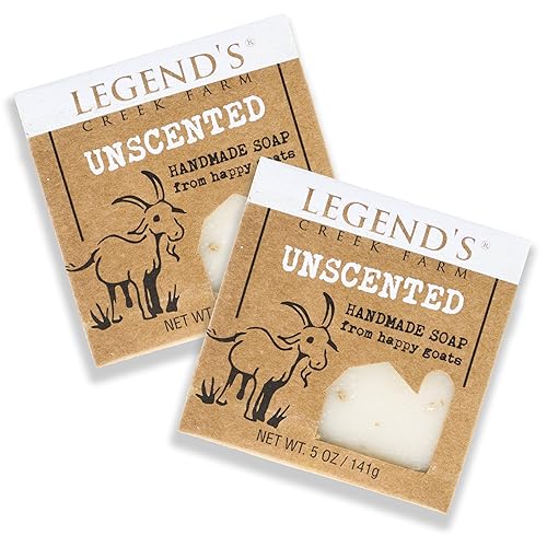 Legend’S Creek Goat Milk Soap - Unscented Moisturizing Bar For Sensitive Skin, 5 Oz, Pack Of 2