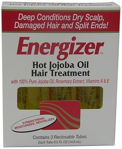 Hobe Labs Hot Jojoba Oil Hair Treatment With Vitamins A & E, 0.5 Oz, 3 Count Tubes