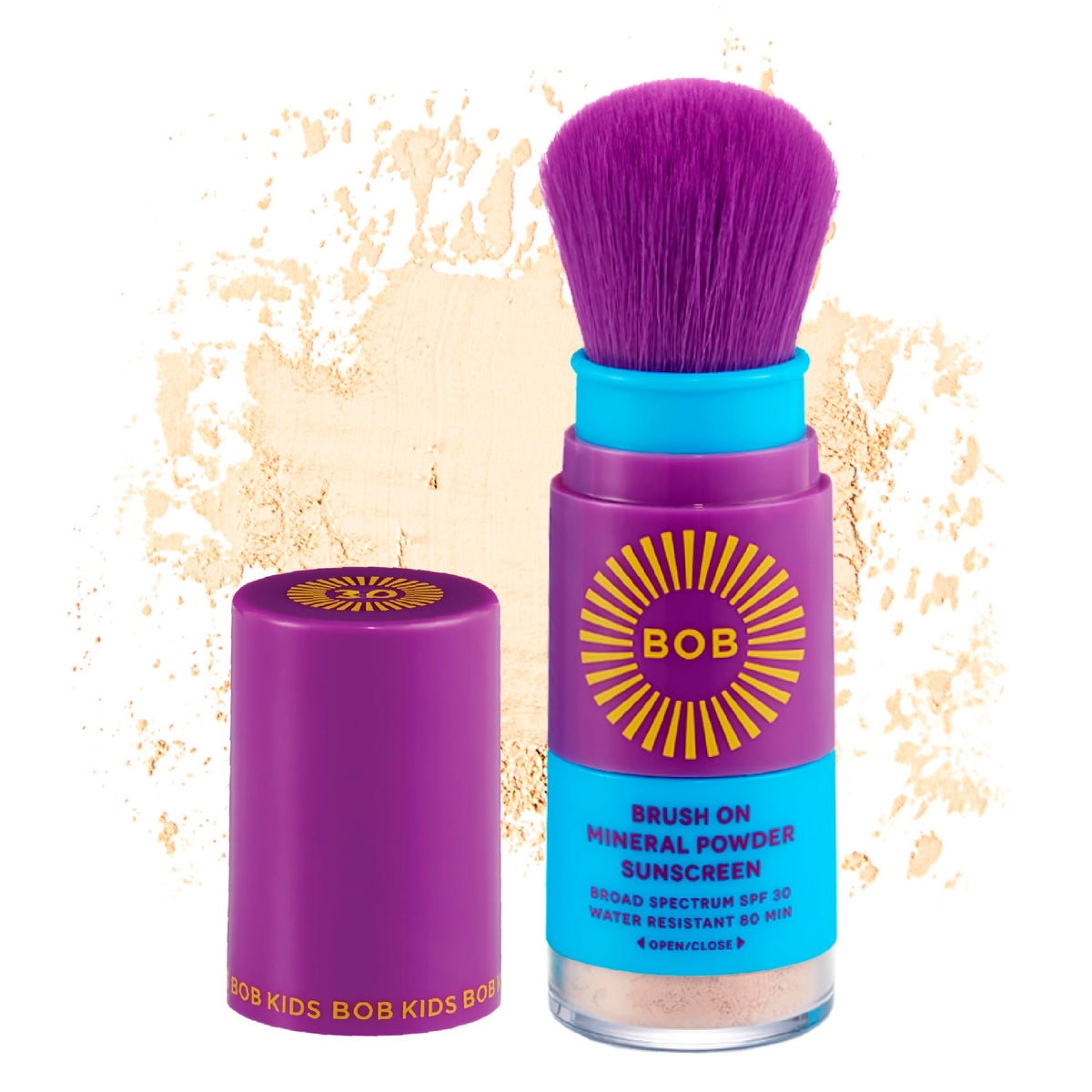 Brush On Block Kids Spf 30 Mineral Powder Sunscreen, Water Resistant, 0.11 Oz, Easy Apply