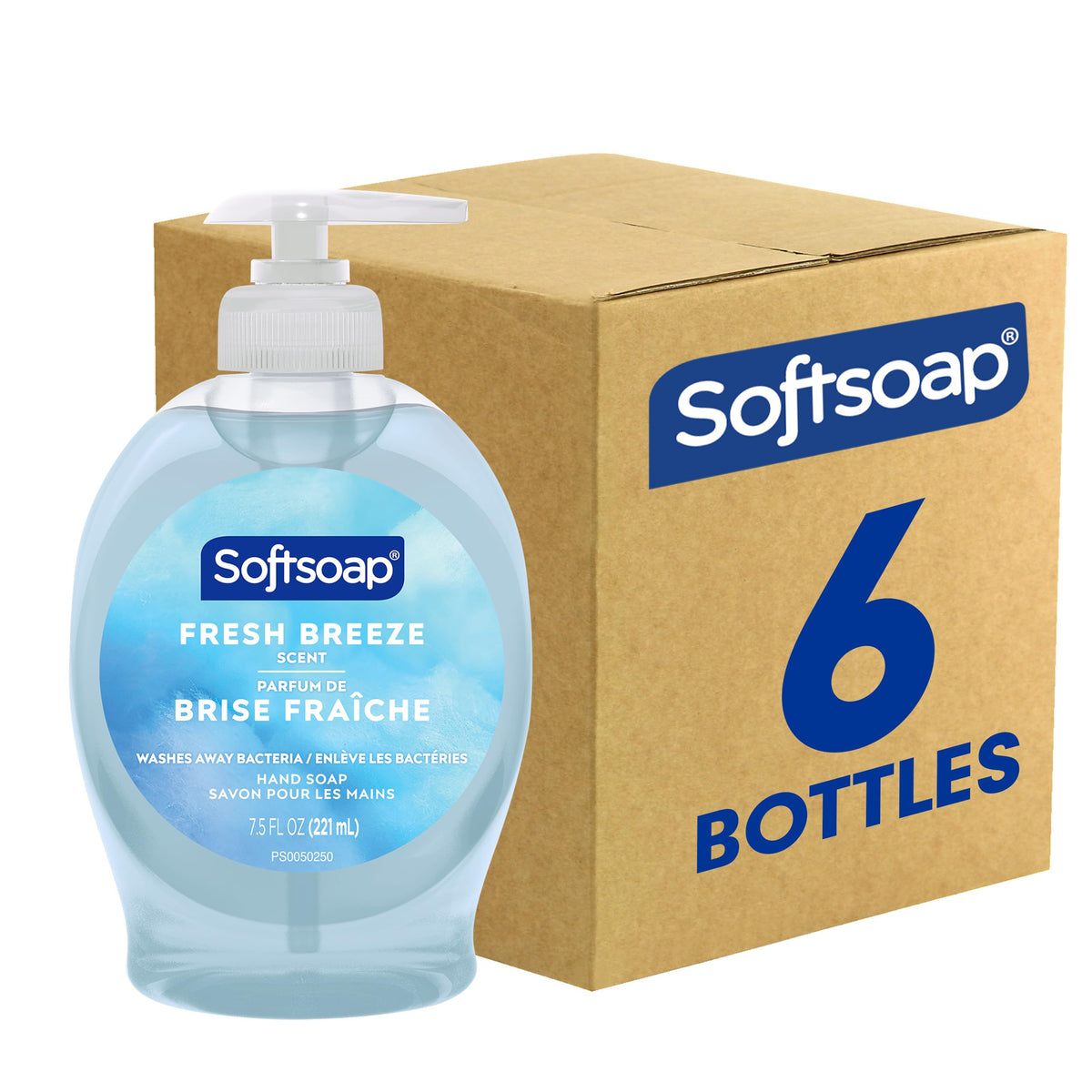 Softsoap Liquid Hand Soap, Fresh Breeze, 7.5 Fl Oz - Pack Of 6, Moisturizing Plastic Formula