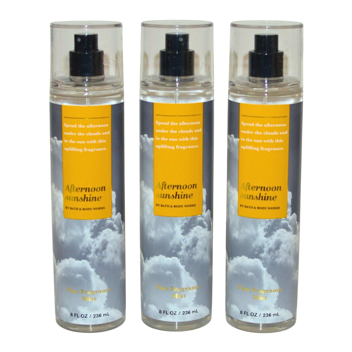 Bath & Body Works Fragrance Mist 3-Pack, 8Oz Each - Afternoon Sunshine Scent