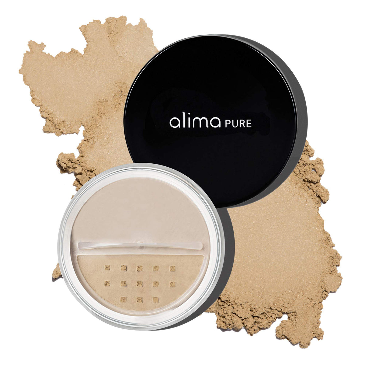 Alima Pure Loose Mineral Powder Foundation, Oil-Free, Full Coverage, Olive 3, 0.16 Oz