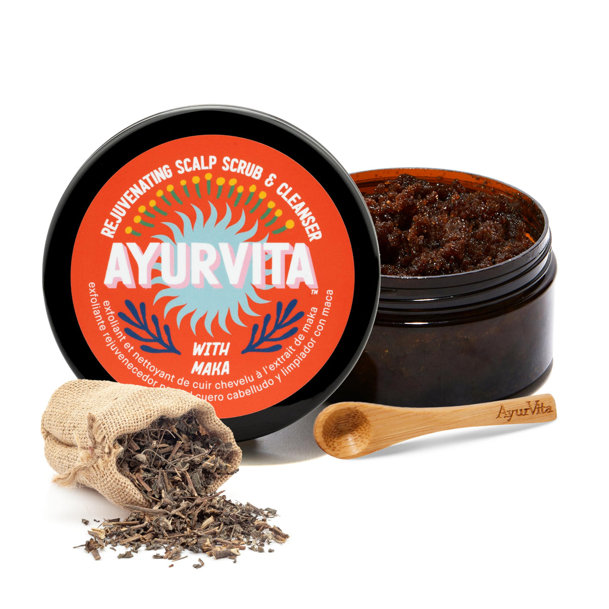 Ayurvita Scalp Scrub & Cleanser - Exfoliating Hair Care For Growth & Irritated Scalps - 6.