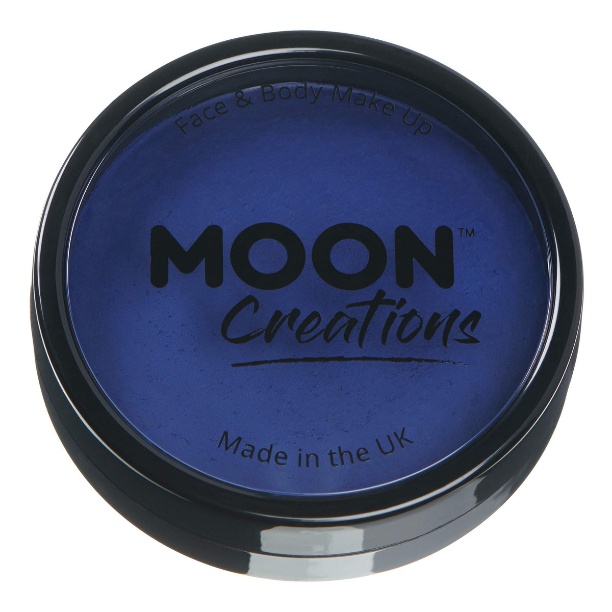 Moon Creations Dark Blue Face & Body Paint Cake 36G - Professional Water-Based Makeup For All Ages