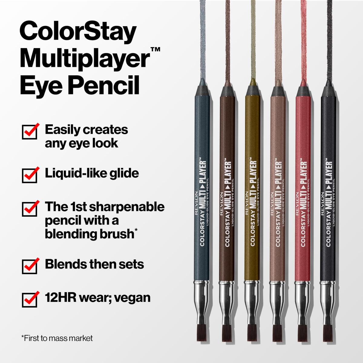 REVLON ColorStay Eye Pencil, Waterproof Longwearing Makeup, Creamy Texture, 403 Glitch Effect