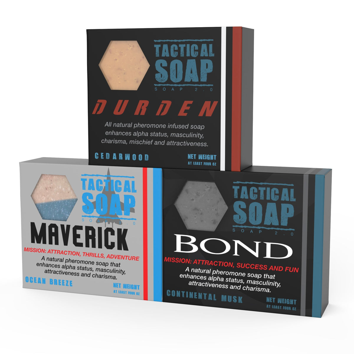 Grondyke Tactical Soap - All-Natural Pheromone-Infused Men'S Soap (3 Bars), Exfoliating