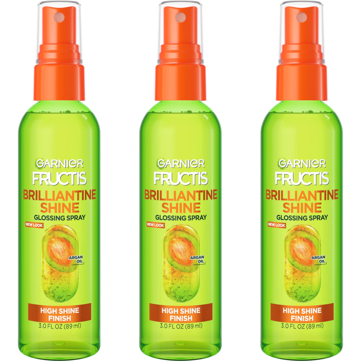 Garnier Fructis Style Glossing Spray With Argan Oil, High Shine Finish, 3 Fl Oz, 3 Count