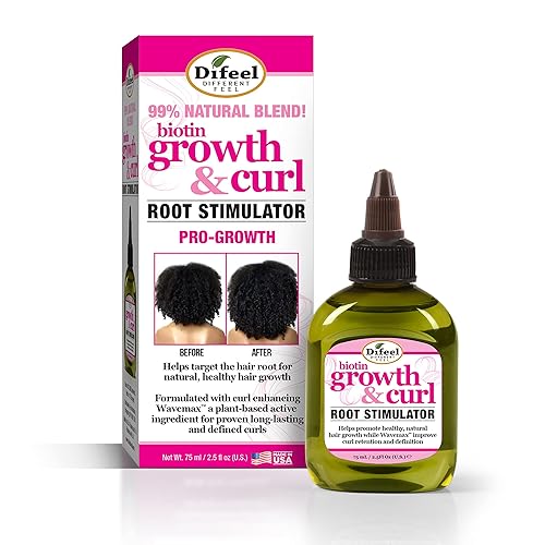 Difeel Biotin Pro-Growth Root Stimulator 2.5 Oz For Hair Growth & Damaged Curly Hair