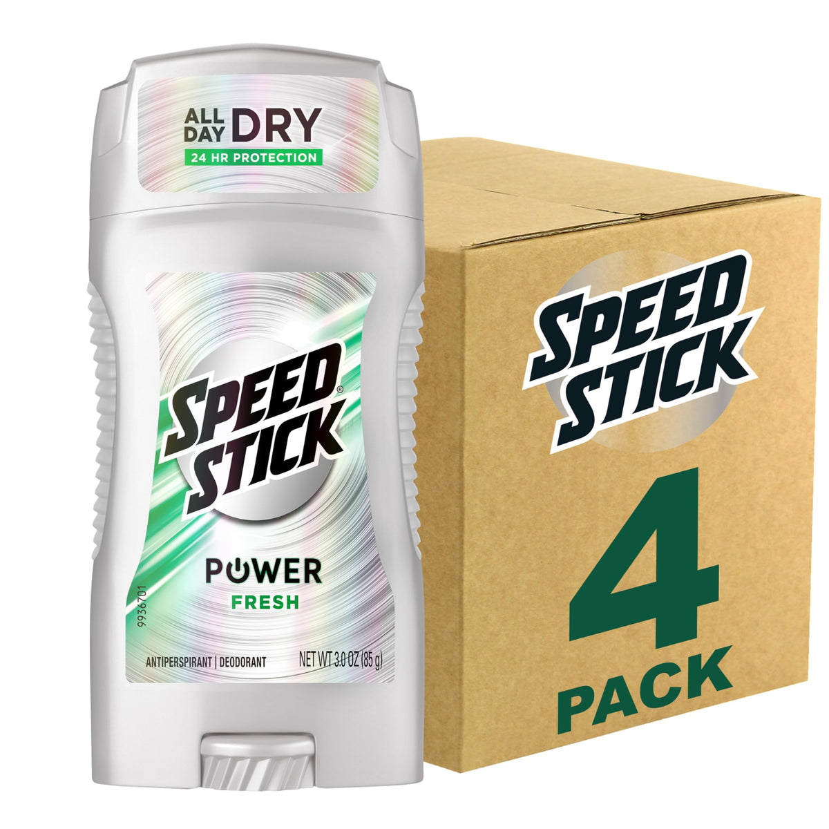 Speed Stick Men'S Deodorant, Fresh Scent, 3 Oz, 4 Pack - Long-Lasting Protection