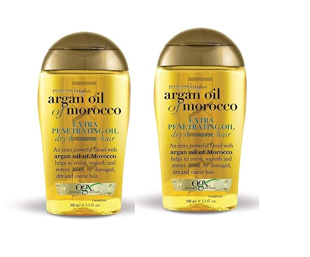 Ogx Renewing Argan Oil Extra Strength Penetrating Oil For Dry, Coarse Hair - 2 Pack, 3.3