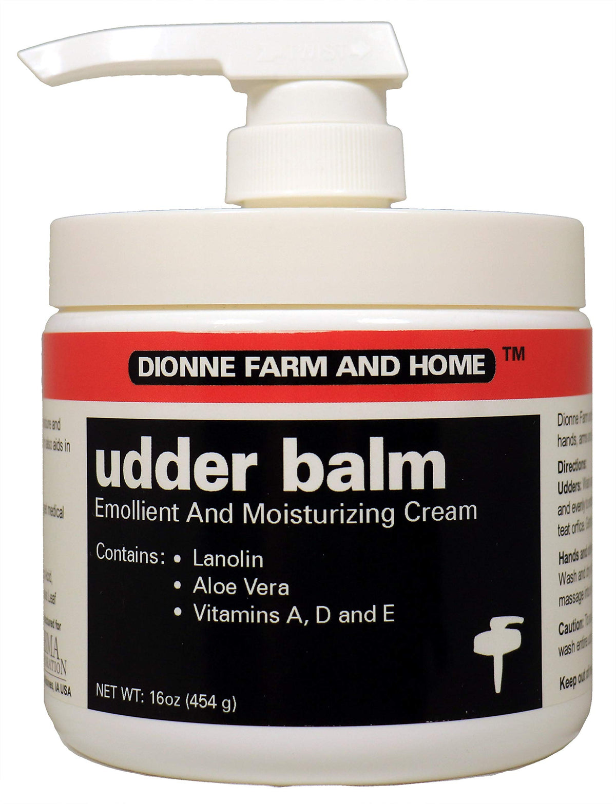 Dionne Farm And Home Original Udder Balm 16 Oz Pump Jar - Moisturizing Skin Care Solution