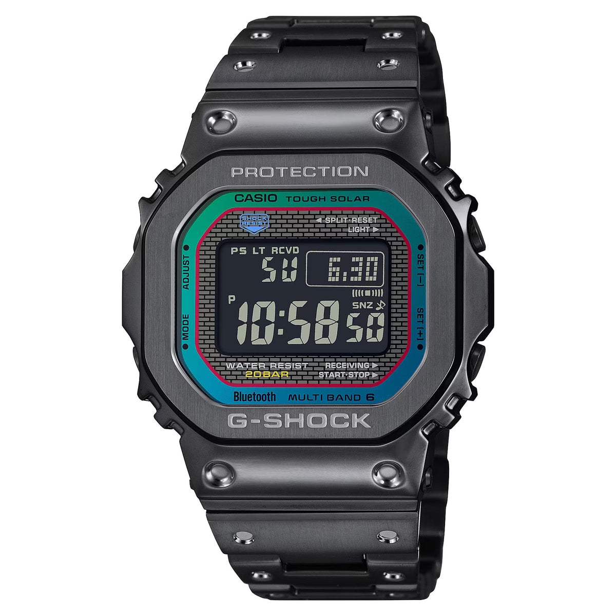 Casio G-Shock 40Th Anniversary Solar Black Steel Watch Gmwb5000Bpc-1, One Size