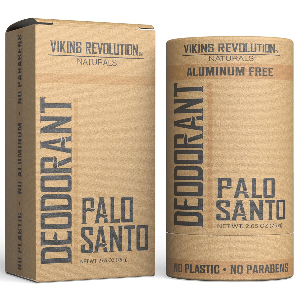 Viking Revolution Natural Palo Santo Deodorant For Men - Aluminum Free, Stain-Free, 2.65Oz