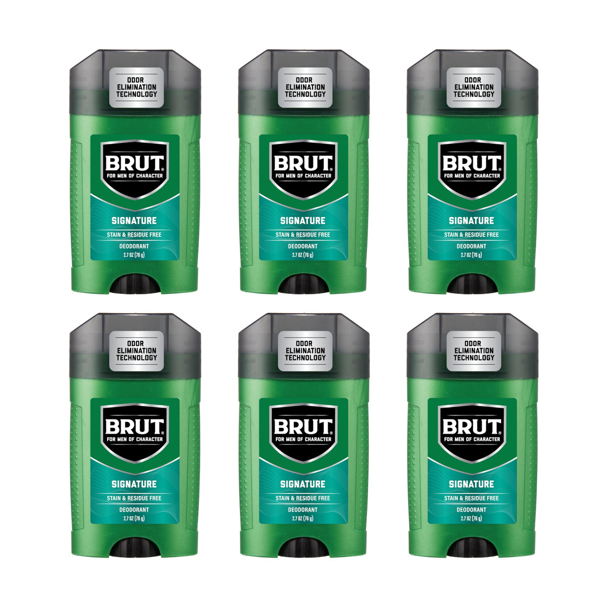 Brut Deodorant Original Fragrance 2.7 Oz, Pack Of 6 - Long-Lasting Freshness