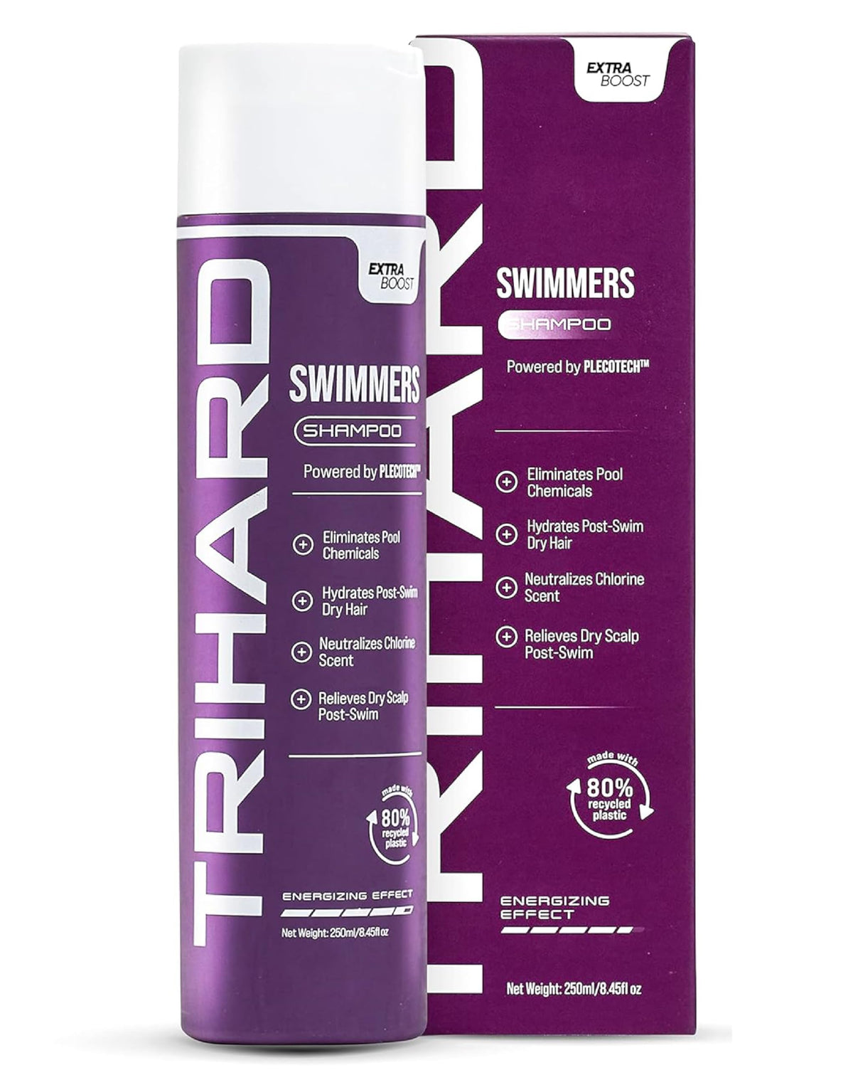 Trihard Swimmers Shampoo Extra Boost - Removes Chlorine & Hard Water, 8.45 Fl Oz