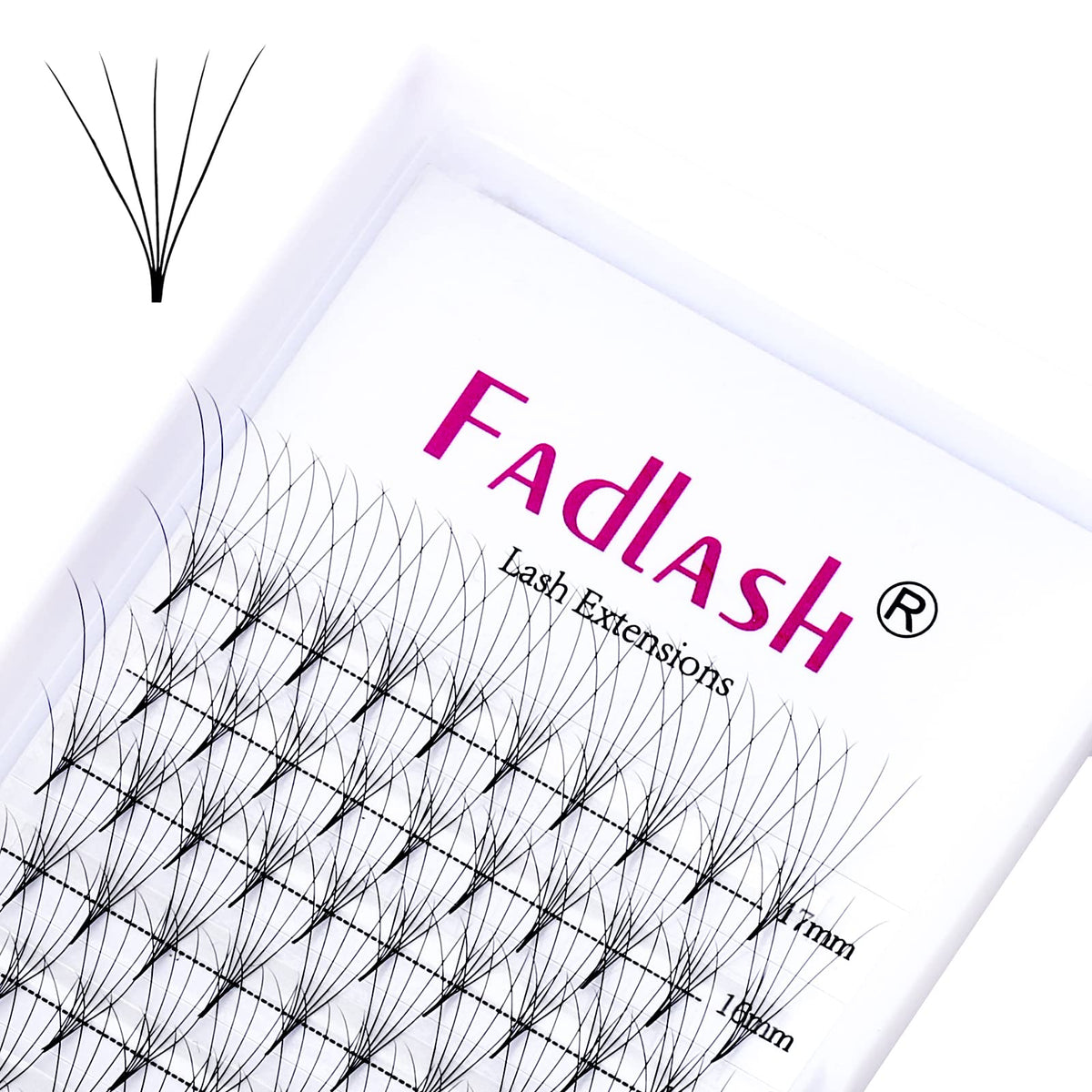 FADLASH 5D D Curl Premade Fans Eyelash Extensions Mixed Length 9-17mm, Volume Lash Extensions