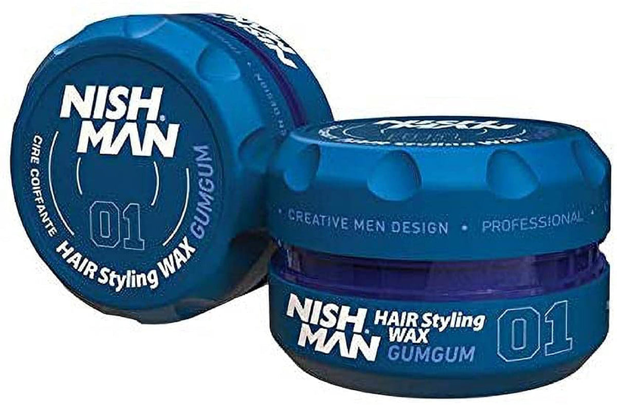 nishman Hair Styling Gum AQUA WAX, 150ml - Strong Hold, Non-Greasy, Easy to Style