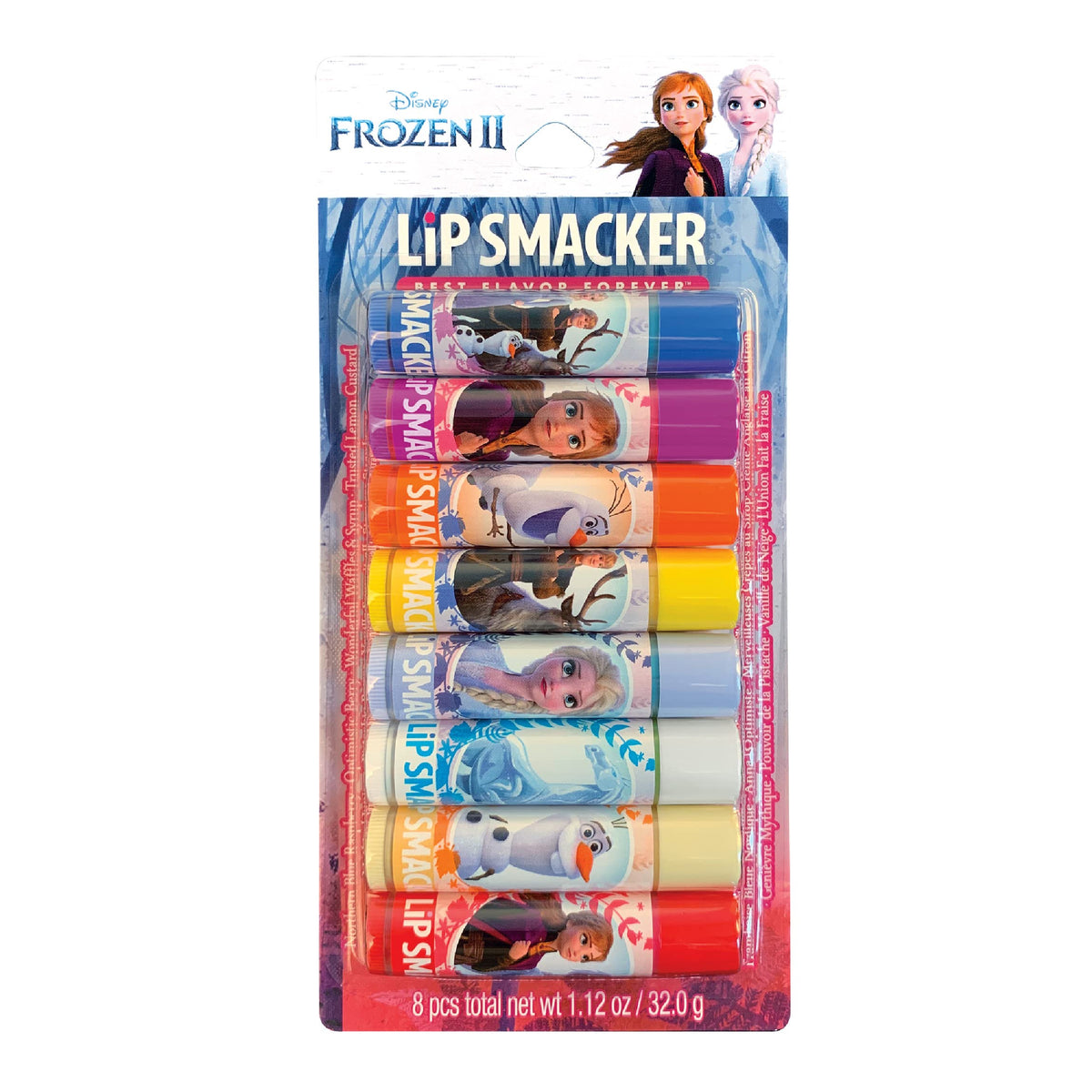 Lip Smacker Disney Frozen 2 Lip Balm Party Pack, 8 Count, Fun Flavors For Kids