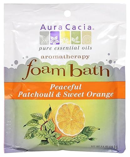 Aura Cacia Peaceful Patchouli & Sweet Orange Aromatherapy Foam Bath, 2.5 Oz (Pack Of 3)