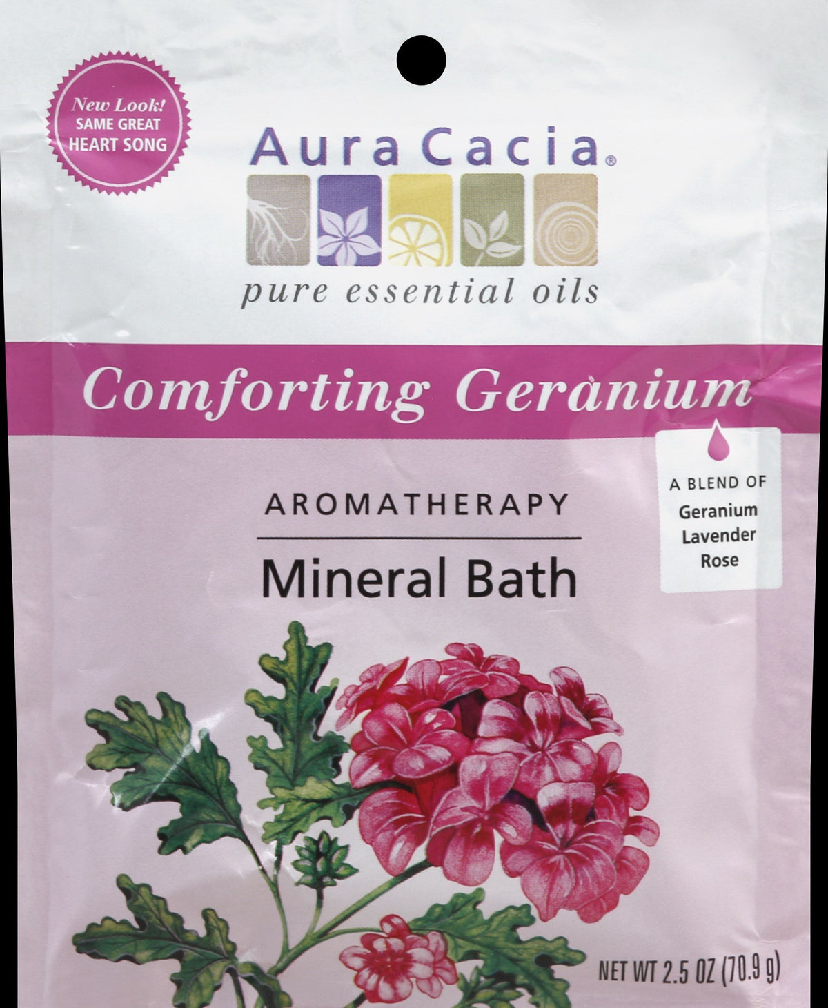 Aura Cacia Aromatherapy Mineral Bath Heart Song, 2.5 Oz, Pack Of 6 - Relaxing Bath Soak