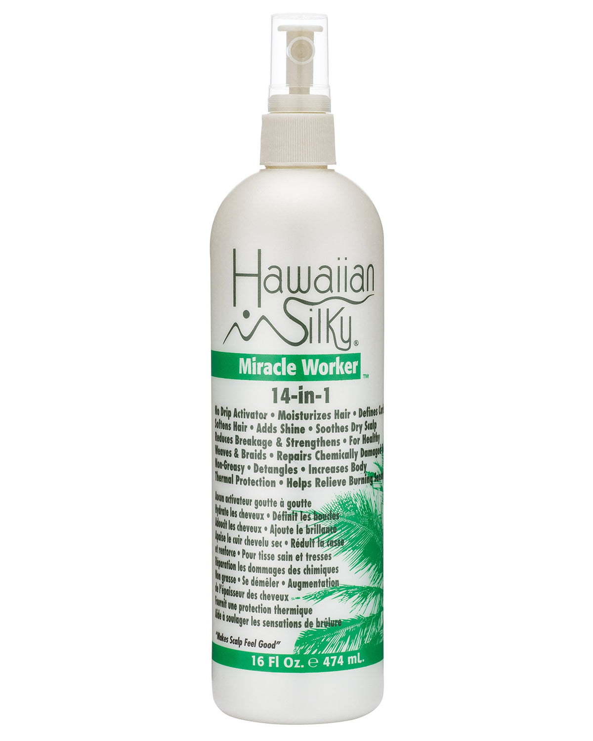 Hawaiian Silky 14-In-1 Leave In Keratin Oil Treatment For Frizz-Free Color Treated Hair 16 Oz