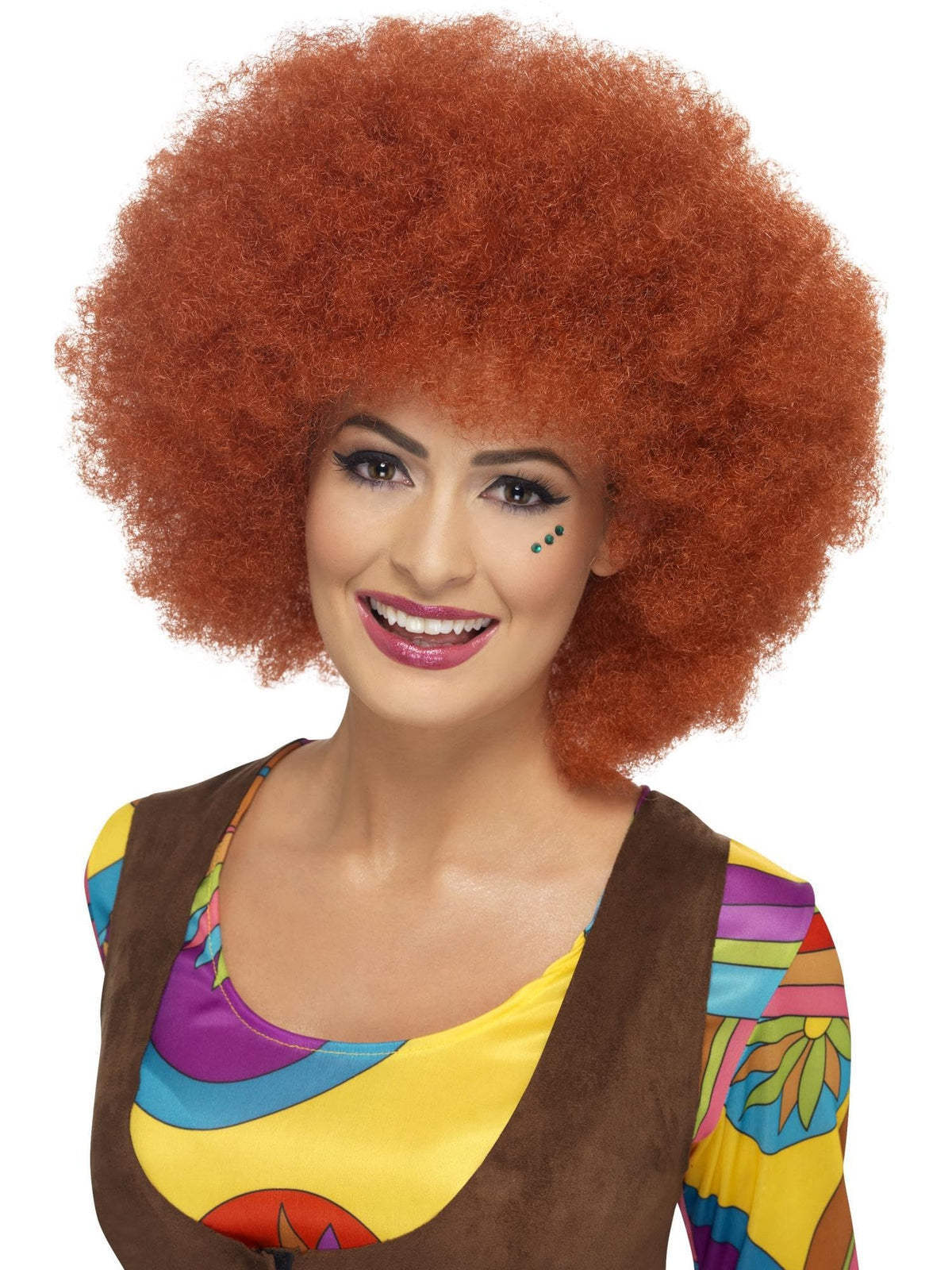 Smiffys '60s Afro Wig,Auburn,One Size