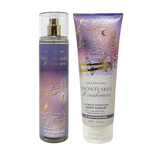 Bath & Body Works Snowflakes Cashmere Mist Fragrance Gift Set - 1 Fl Oz, Purple