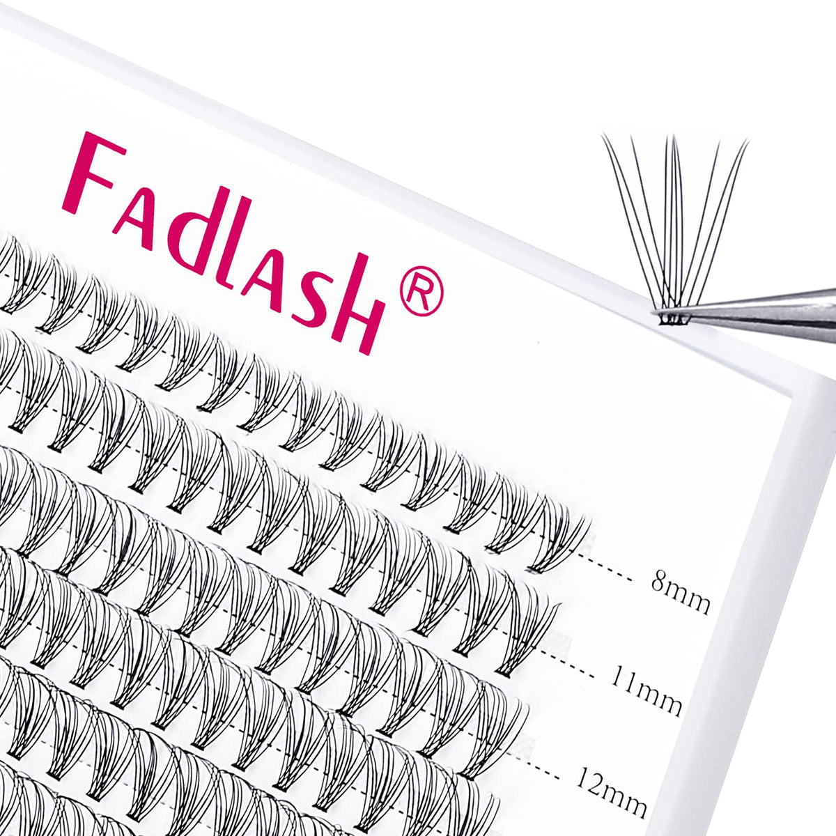 FADLASH Wispy Lash Clusters 10D-40D, Faux Mink, DIY Eyelash Extensions, Mix 8