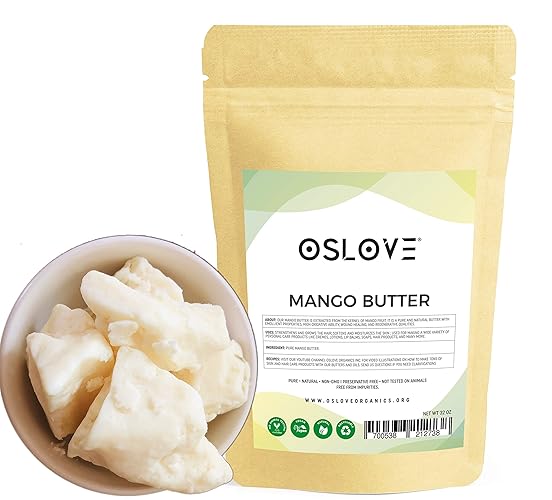 Oslove Organics Mango Butter 2 Lb - Pure, Natural, Fresh For Diy Conditioner, Salves & Lotions